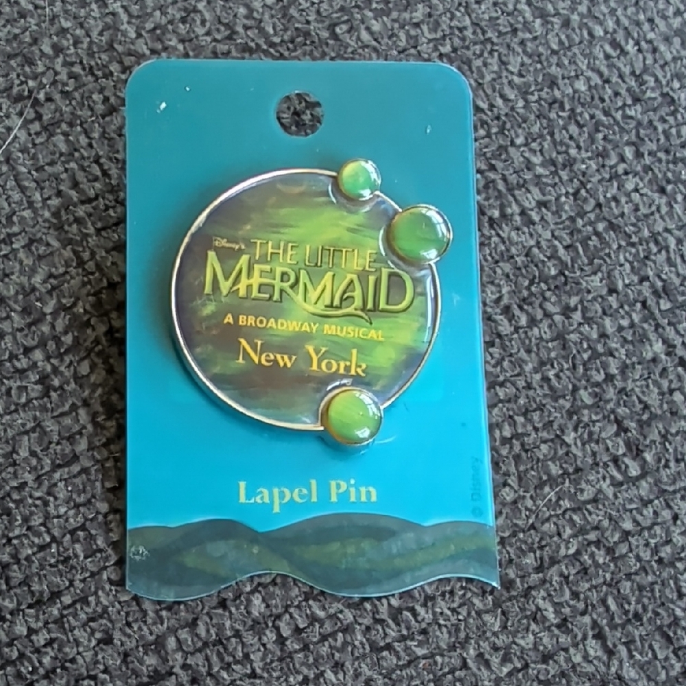 Disney The Little Mermaid Lapel Pin - Green and Silver
